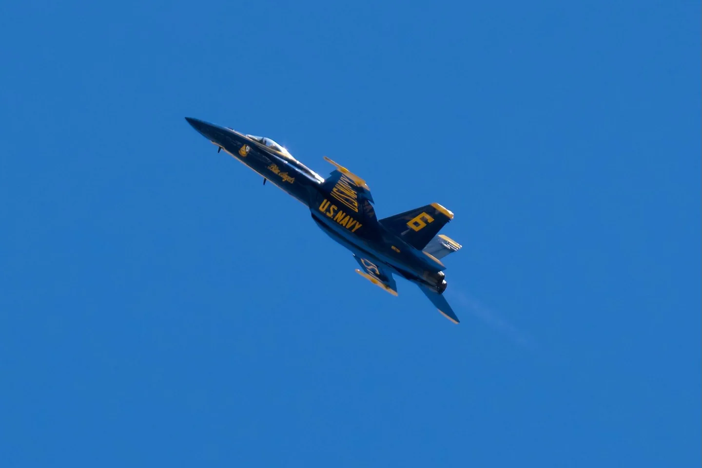 U.S. Navy Blue Angels jet in flight