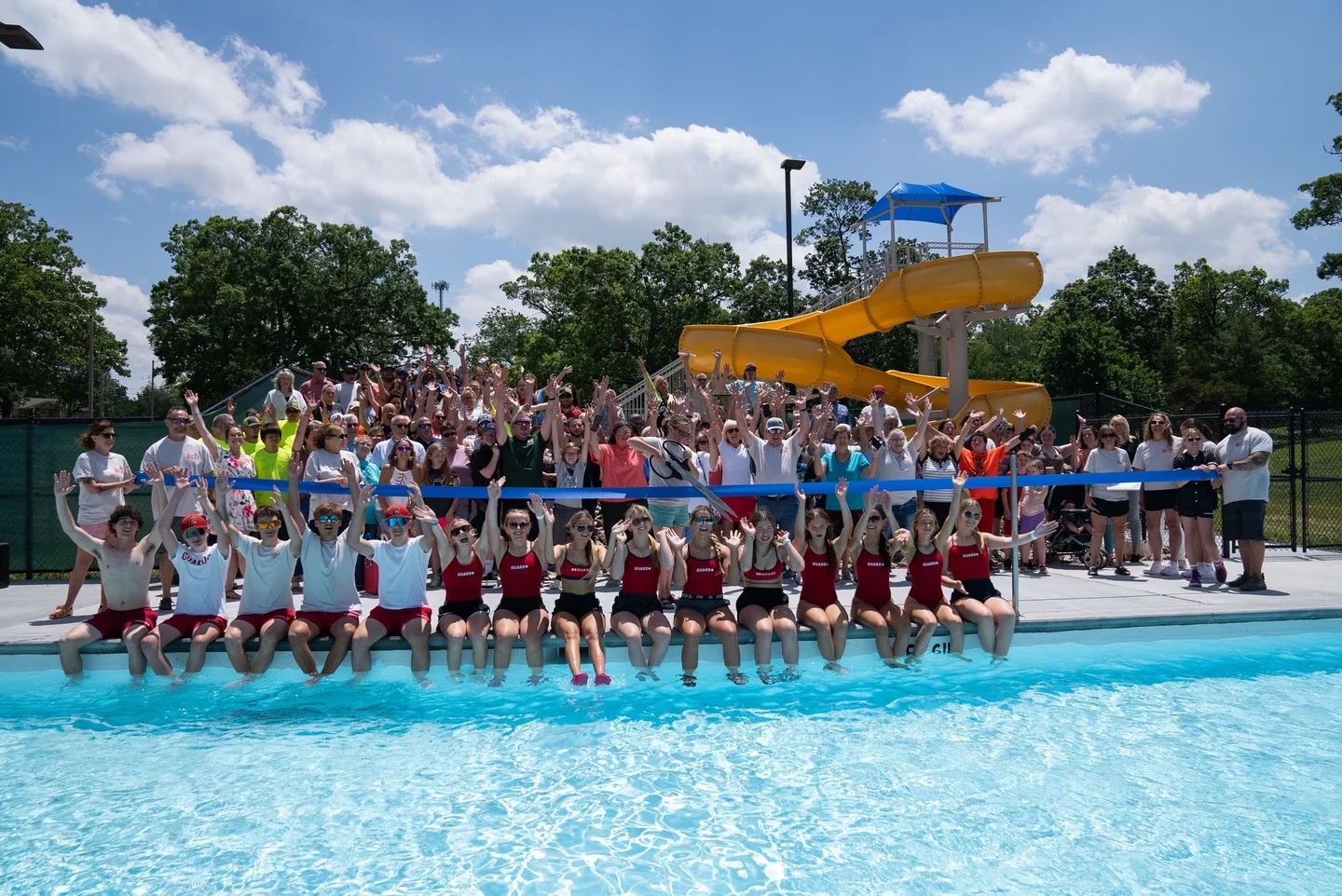 Park Hills neighbors at the ribbon cutting for The Reef at Columbia Park