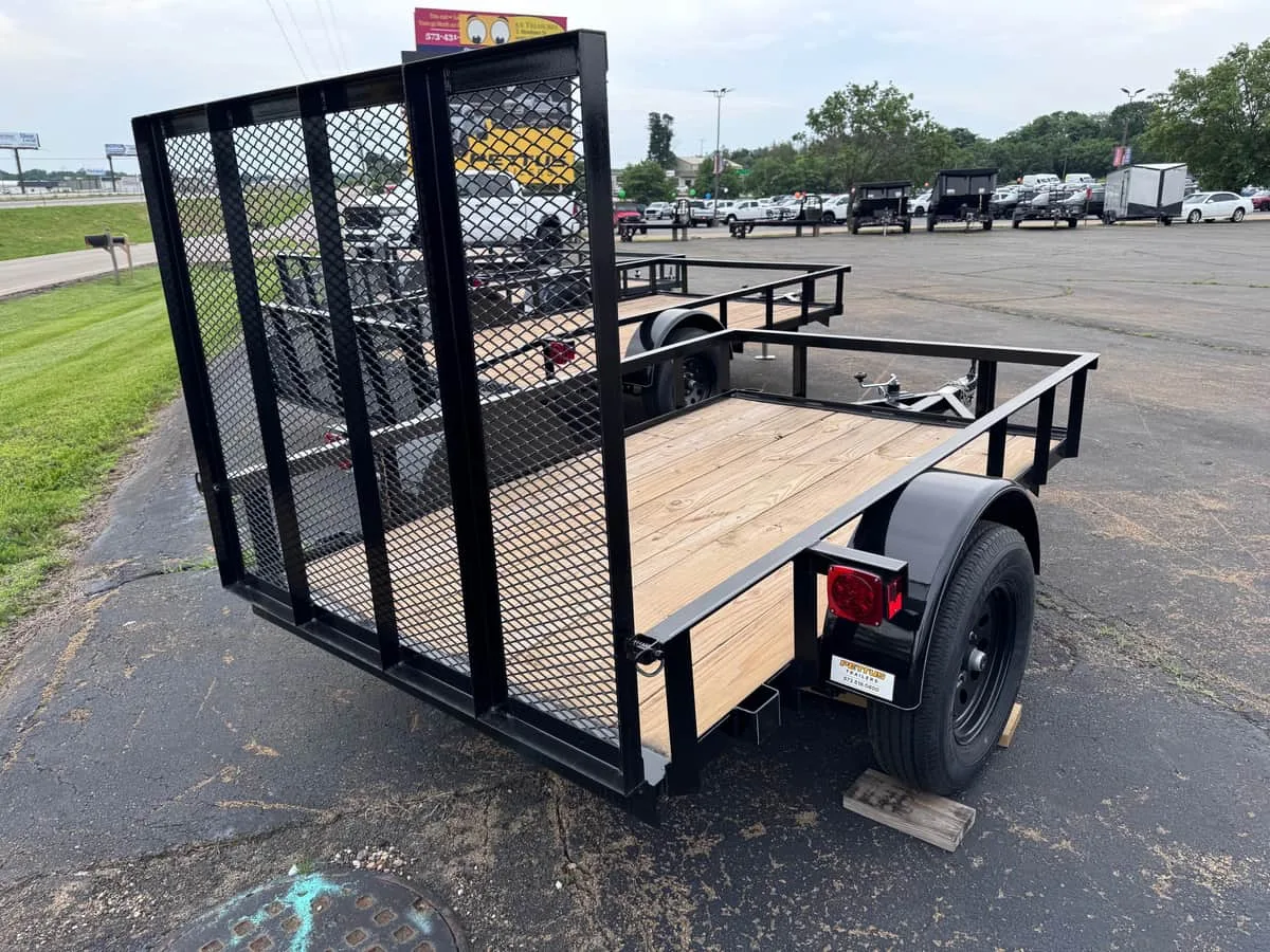 Single-axle utility trailer at Pettus Trailers